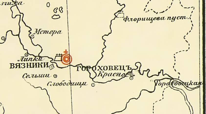 Владимирская Епархия на карте из энциклопедии Лопухина Год1911.jpg